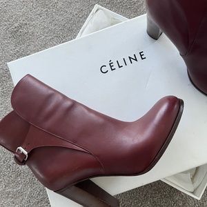 Celine Ankle Boot Bordeaux  Size 39.5
